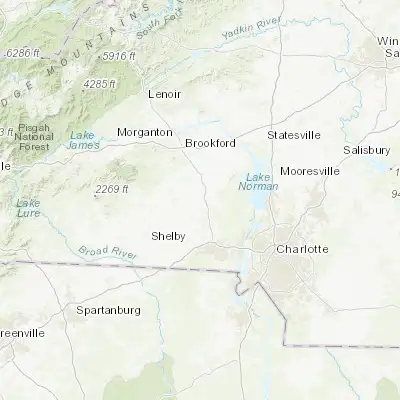 Map showing location of Lincolnton (35.473750, -81.254530)