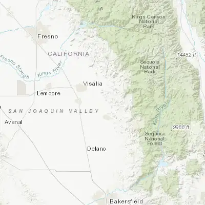 Map showing location of Lindsay (36.203010, -119.088160)