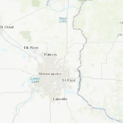 Map showing location of Lino Lakes (45.160240, -93.088830)