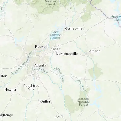 Map showing location of Loganville (33.839000, -83.900740)