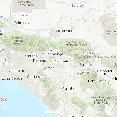 Map showing location of Loma Linda (34.048350, -117.261150)