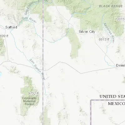 Map showing location of Lordsburg (32.350360, -108.708660)