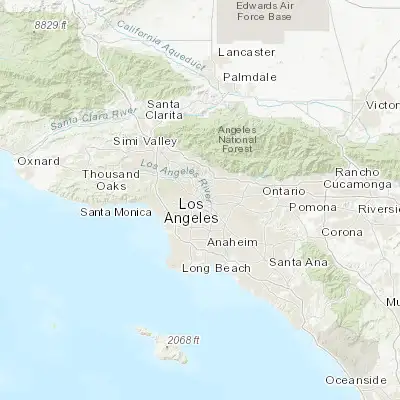 Map showing location of Los Angeles (34.052230, -118.243680)