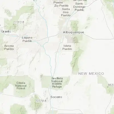 Map showing location of Los Chavez (34.725710, -106.757260)