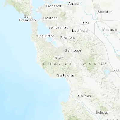 Map showing location of Los Gatos (37.226610, -121.974680)