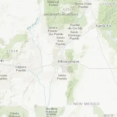 Map showing location of Los Ranchos de Albuquerque (35.161990, -106.642800)