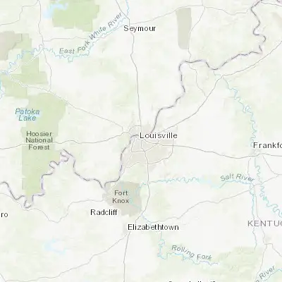 Map showing location of Louisville (38.254240, -85.759410)