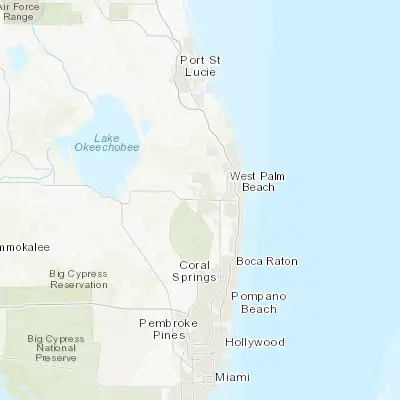Map showing location of Loxahatchee Groves (26.683680, -80.279770)