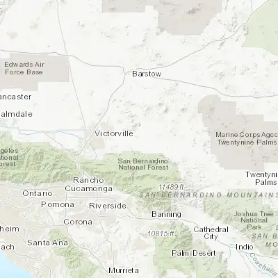 Map showing location of Lucerne Valley (34.443890, -116.967810)