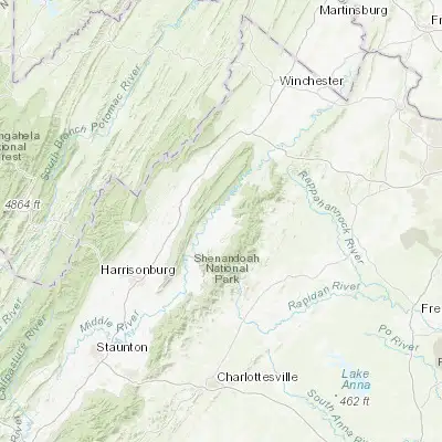 Map showing location of Luray (38.665400, -78.459450)