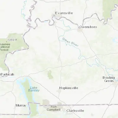 Map showing location of Madisonville (37.328100, -87.498890)