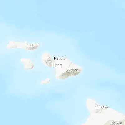 Map showing location of Makawao (20.856940, -156.313060)