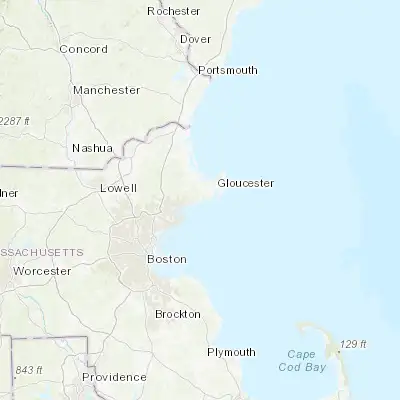 Map showing location of Manchester-by-the-Sea (42.577870, -70.768940)