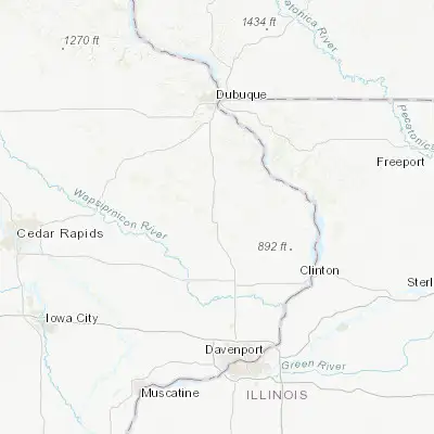 Map showing location of Maquoketa (42.068910, -90.665690)