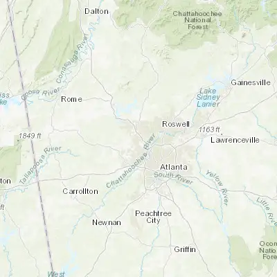Map showing location of Marietta (33.952600, -84.549930)