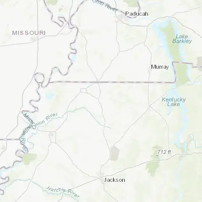 Map showing location of Martin (36.343400, -88.850340)