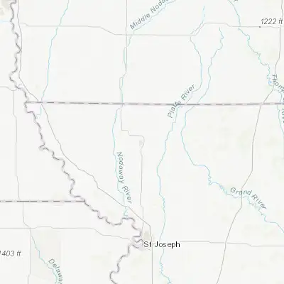 Map showing location of Maryville (40.346100, -94.872470)