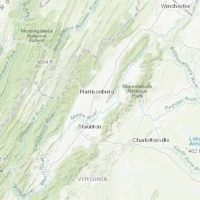 Map showing location of Massanetta Springs (38.400400, -78.834190)
