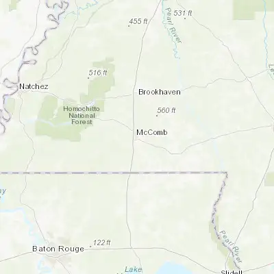 Map showing location of McComb (31.243790, -90.453150)