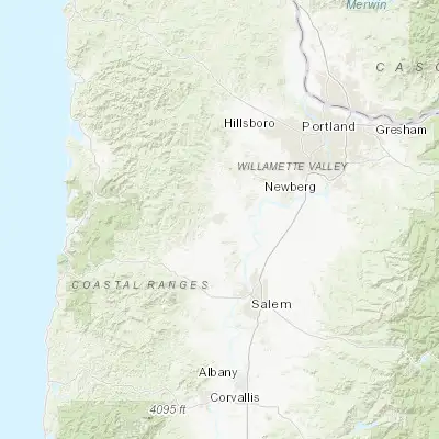 Map showing location of McMinnville (45.210120, -123.198720)