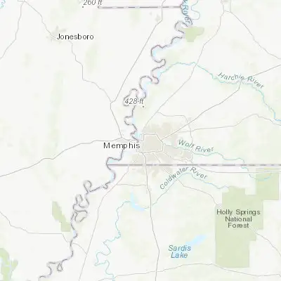 Map showing location of Memphis (35.149530, -90.048980)