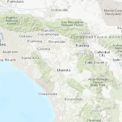 Map showing location of Menifee (33.728350, -117.146420)