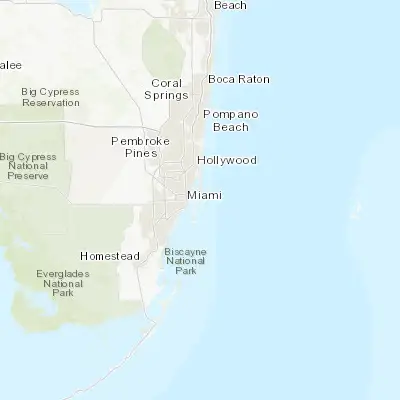 Map showing location of Miami Beach (25.790650, -80.130050)