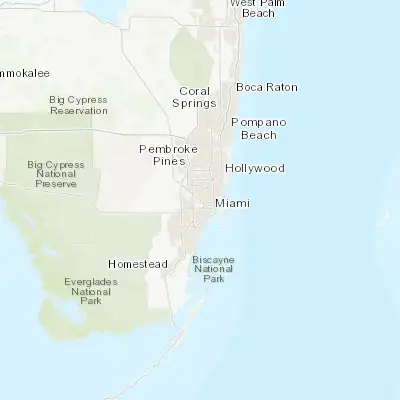 Map showing location of Miami Springs (25.822320, -80.289500)