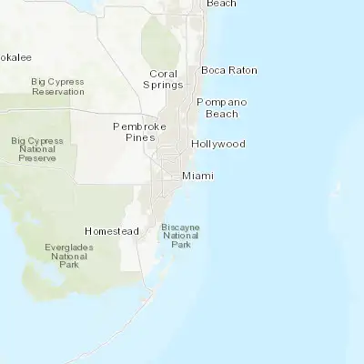 Map showing location of Miami (25.774270, -80.193660)