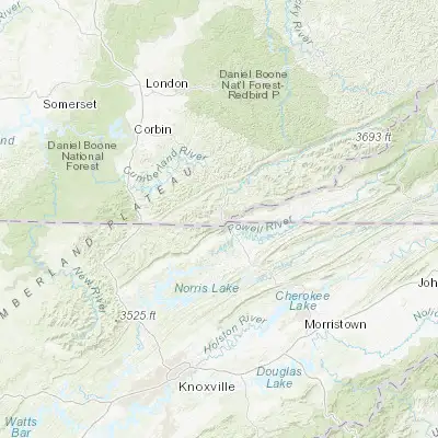 Map showing location of Middlesboro (36.608420, -83.716580)