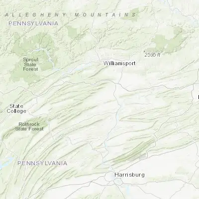 Map showing location of Mifflinburg (40.917580, -77.047750)