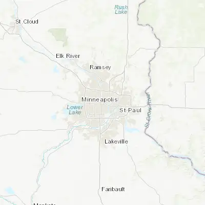 Map showing location of Minneapolis (44.979970, -93.263840)