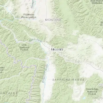 Map showing location of Missoula (46.872150, -113.994000)