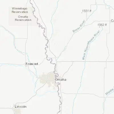 Map showing location of Missouri Valley (41.556380, -95.887790)