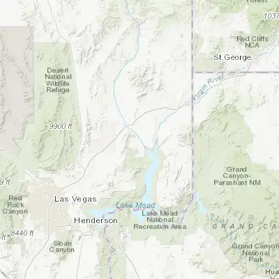 Map showing location of Moapa Valley (36.580530, -114.470260)