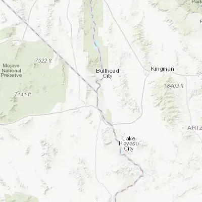 Map showing location of Mohave Valley (34.933060, -114.588850)