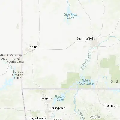 Map showing location of Monett (36.928950, -93.927710)