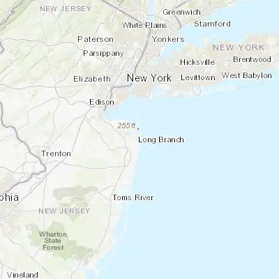 Map showing location of Monmouth Beach (40.330390, -73.981530)