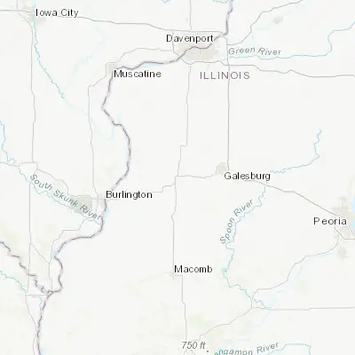 Map showing location of Monmouth (40.911430, -90.647360)