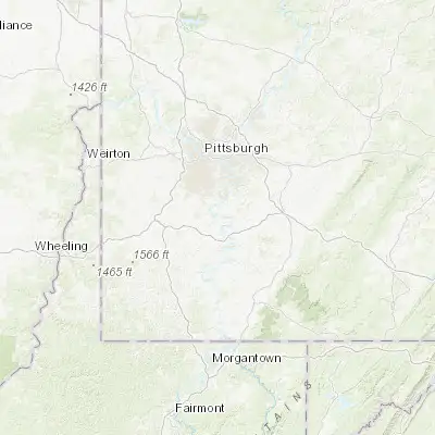 Map showing location of Monongahela (40.203130, -79.926160)