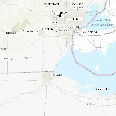 Map showing location of Monroe (41.916430, -83.397710)
