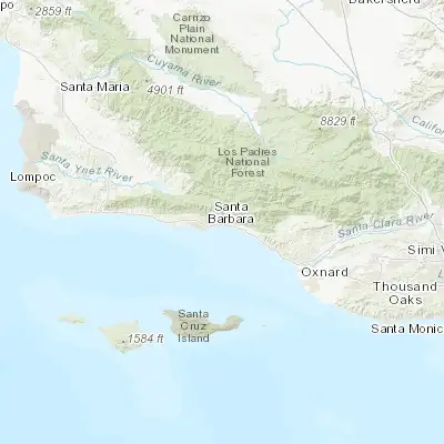 Map showing location of Montecito (34.436660, -119.632080)