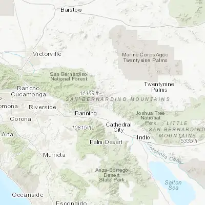Map showing location of Morongo Valley (34.046950, -116.580850)