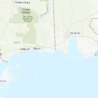 Map showing location of Moss Point (30.411590, -88.534460)