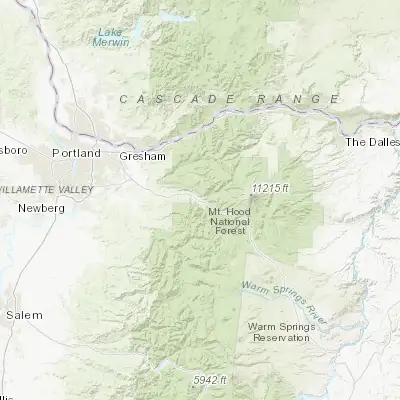 Map showing location of Mount Hood Village (45.355400, -121.980640)
