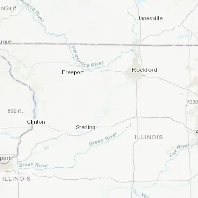 Map showing location of Mount Morris (42.050310, -89.431220)