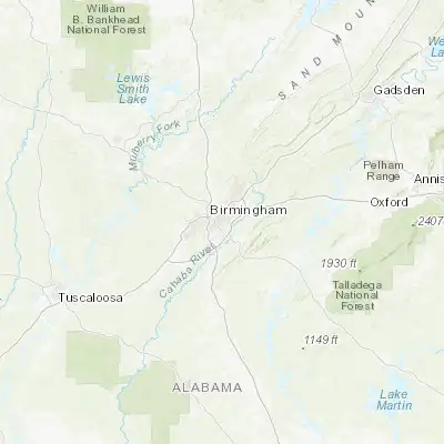 Map showing location of Mountain Brook (33.500940, -86.752210)