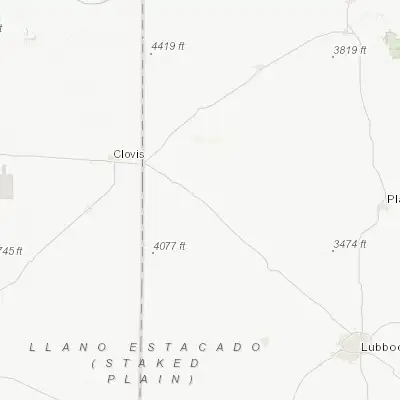 Map showing location of Muleshoe (34.226470, -102.723830)