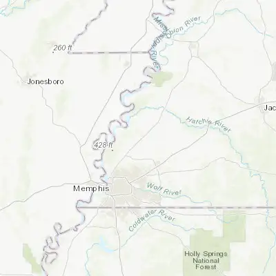 Map showing location of Munford (35.449250, -89.815080)