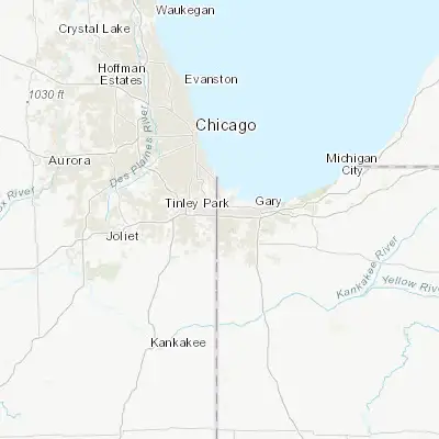 Map showing location of Munster (41.564480, -87.512540)
